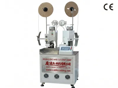 Автоматический станок резки, зачистки и обжима провода с двух сторон Wire Cut Strip Crimp Machine