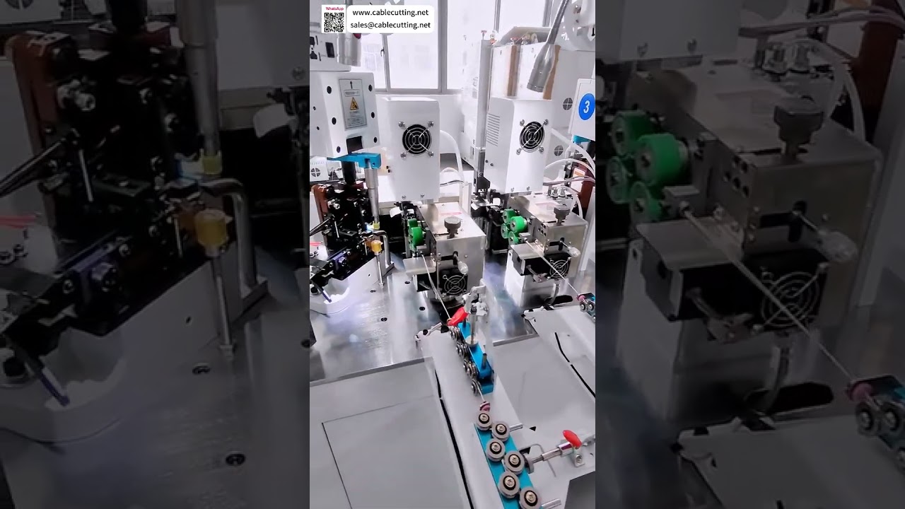 Двухпроводной двусторонний обжимной станок для клемм | Обработка авто жгутов проводов