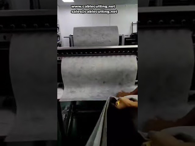 Автоматическая машина для резки флокированного нетканого полотна | Оборудование для раскроя ткани с обрывом кромки