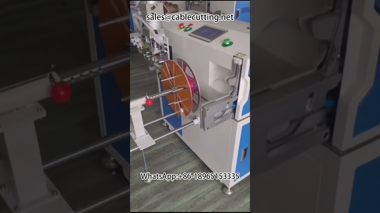Намоточная машина для кабеля с автоматическим счетчиком метров, резкой и обвязкой