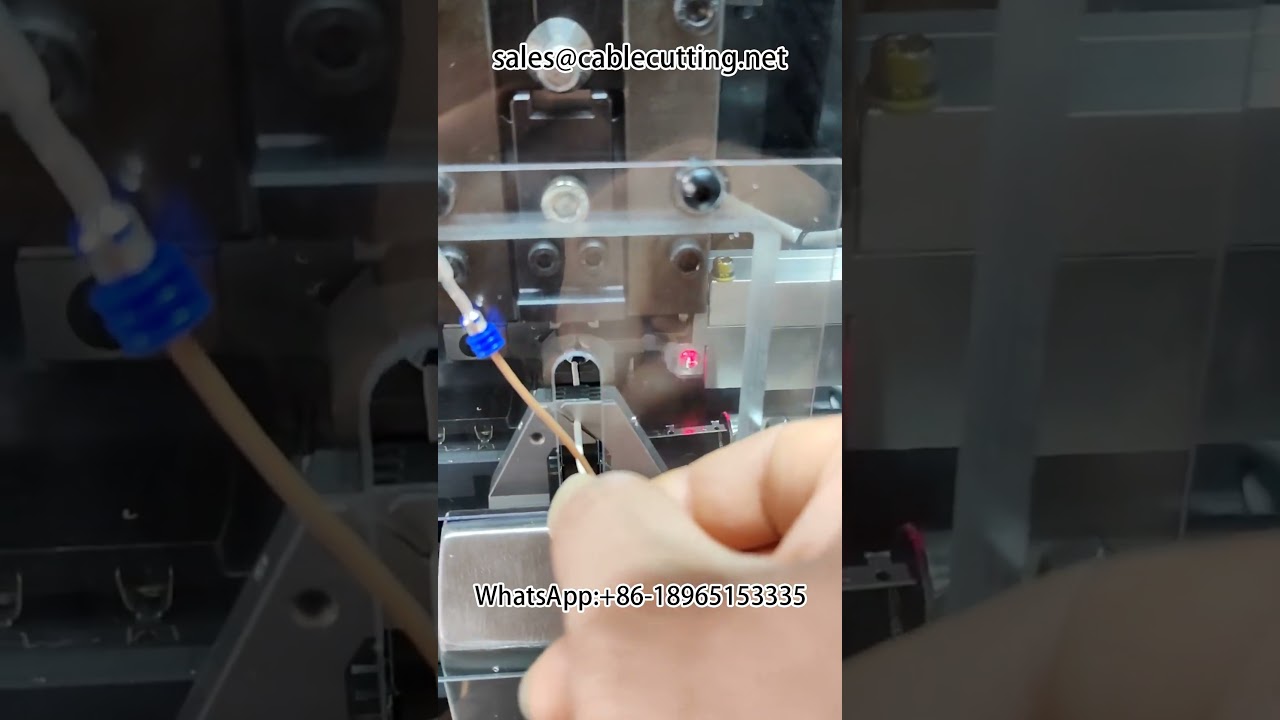 Автоматическая машина для нарезки, зачистки и обжима водонепроницаемых шпилек #оборудованиедляжгутов