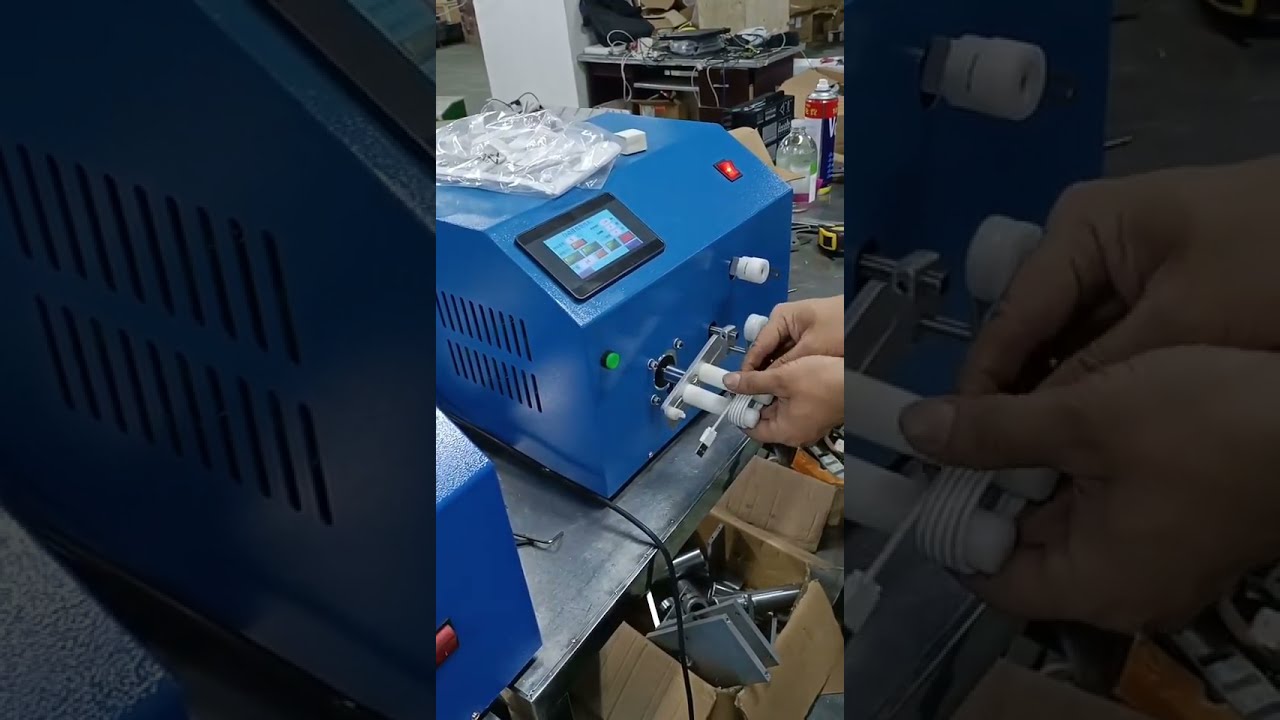Автоматический станок для намотки кабеля данных #намотка #кабель #завод #автомобили #diy