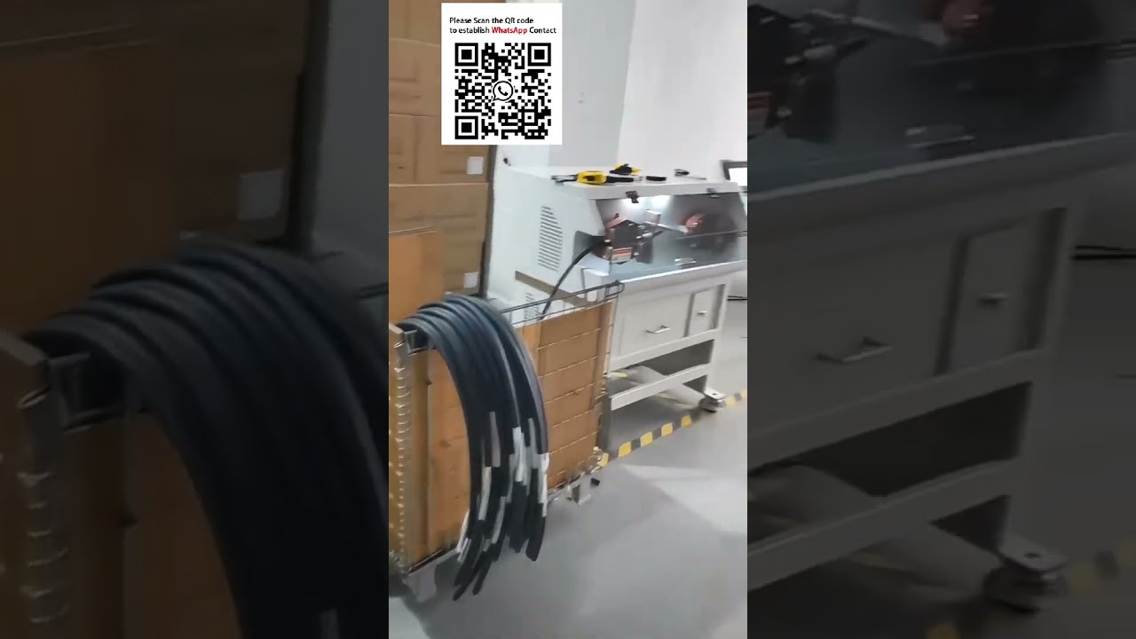Профессиональная тяжелая линия обработки EV кабеля 150 мм²: размотка, точная резка и зачистка