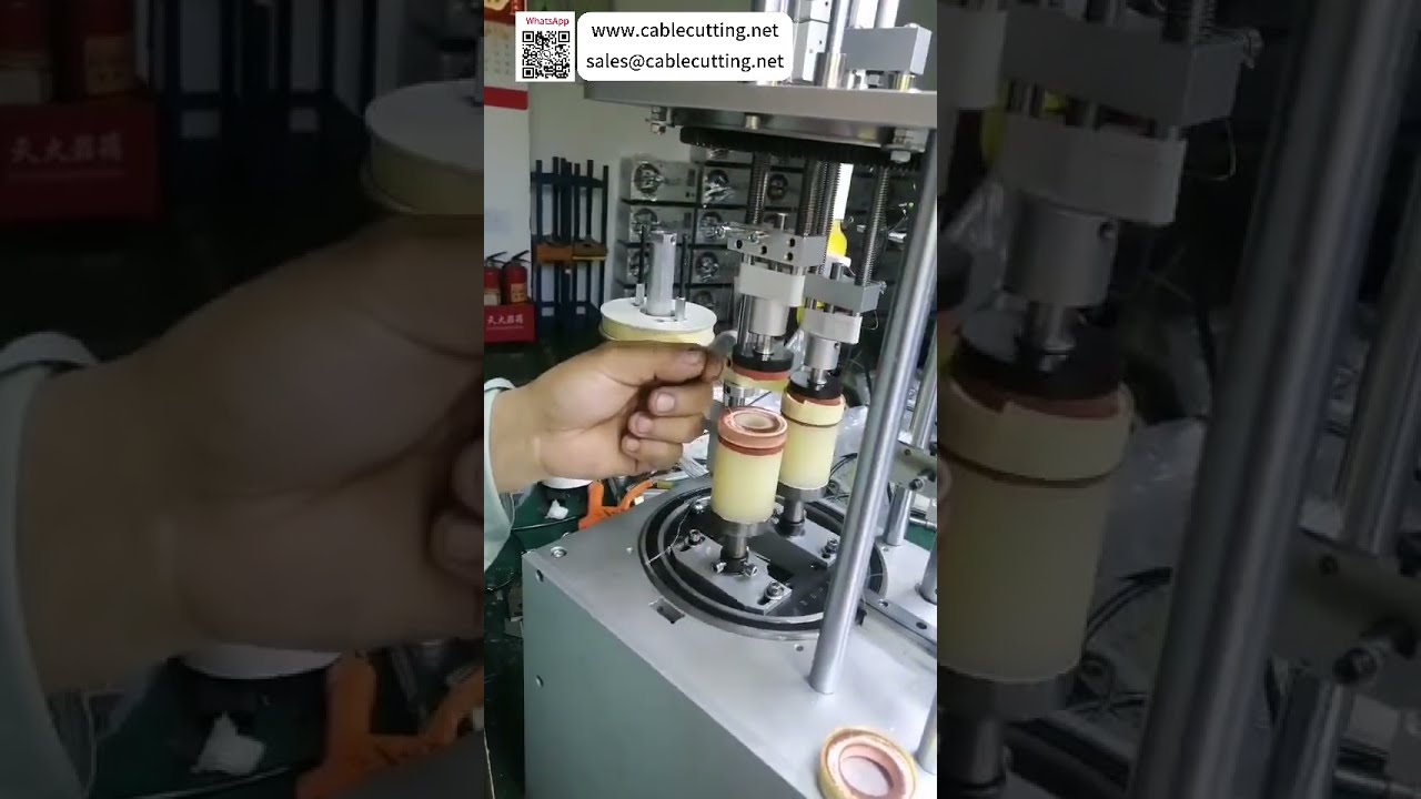 Лентообмоточная машина с двойным прижимом для защиты концов катушек при обработке пленочной проволоки