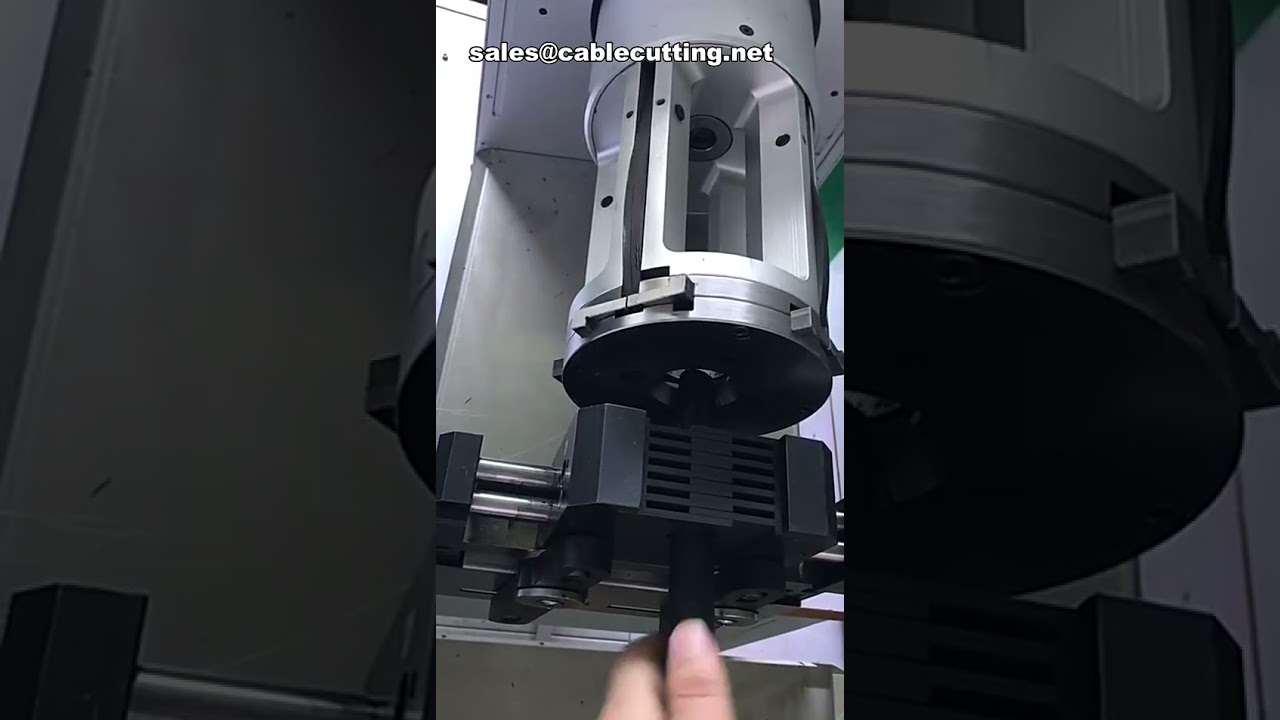Автоматическая роторная зачистная машина для коаксиальных кабелей новой энергетики | Роторный стриппер для жестких проводов