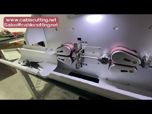 8mm multi core cable wire cutting plastic skin stripping inner core skin peeling machine