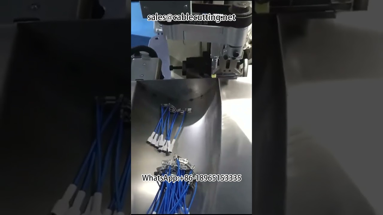 Automatic double head termination machine #with wear sheath stripping machine #harness equipment