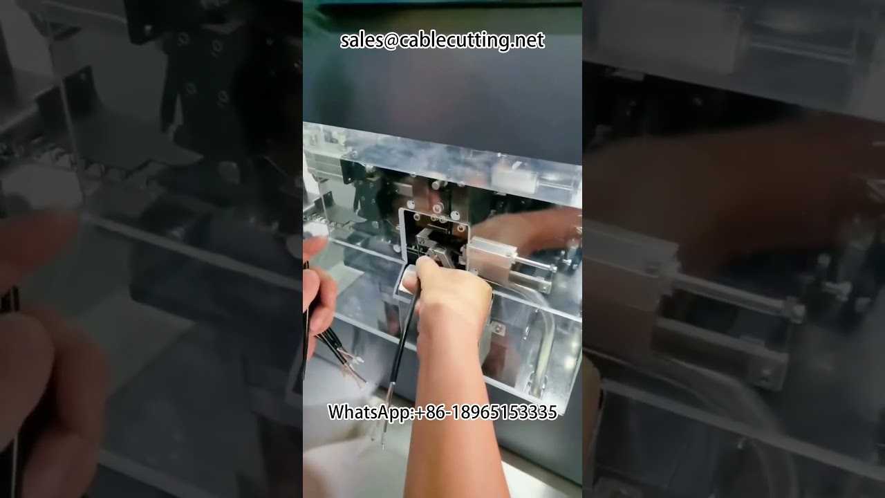 Автоматическая машина для зачистки и обжима водонепроницаемых разъемов #оборудование_для_автоматизации
