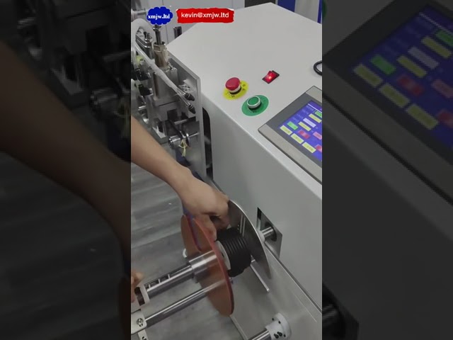 Вертикальный станок для подсчета, резки, намотки и связывания плоских кабелей с автоматической упаковкой