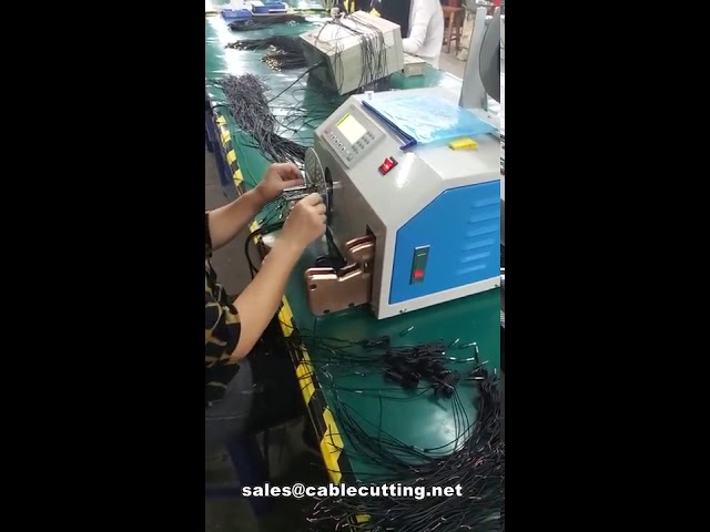 Линия для намотки и обвязки проводов наушников кабельной стяжкой