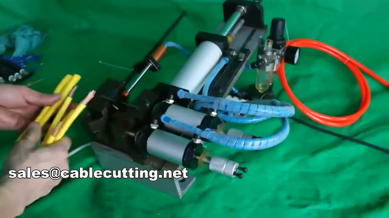 pneumatic wire stripper blade 305 horizontal skinning machine various tools 315 flat knife v knife r