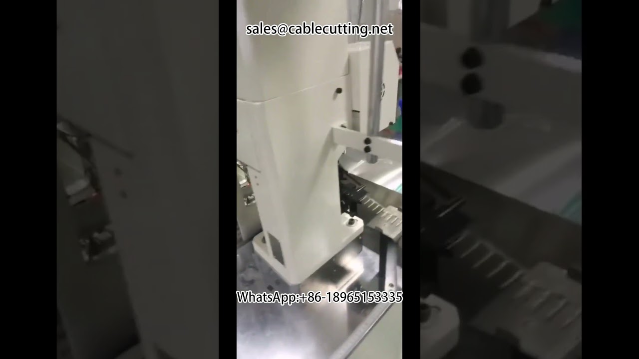 Double head automatic wear waterproof bolt termination machine #automation Equipment #harness equipm