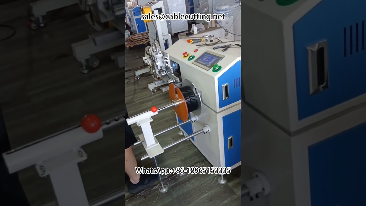 Автоматический станок для счета, отрезки и намотки кабеля | #кабель #намотка #счетчик_метров