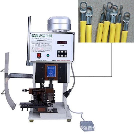 Полуавтоматический тихий станок для обжима наконечников WPM-3000S - Машина для обжима клемм